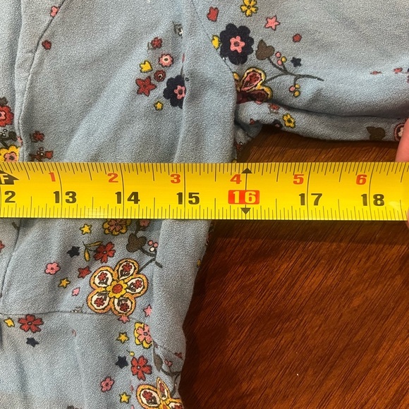 Biden Floral Blue Dress with 3/4 Sleeves size 6 - Picture 7 of 8